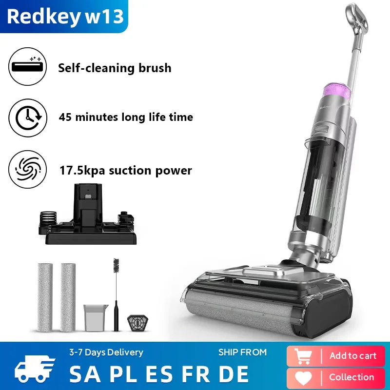 Bezprzewodowy odkurzacz do pracy na mokro i na sucho Redkey-W13 z EU za $149.79 / ~557zł