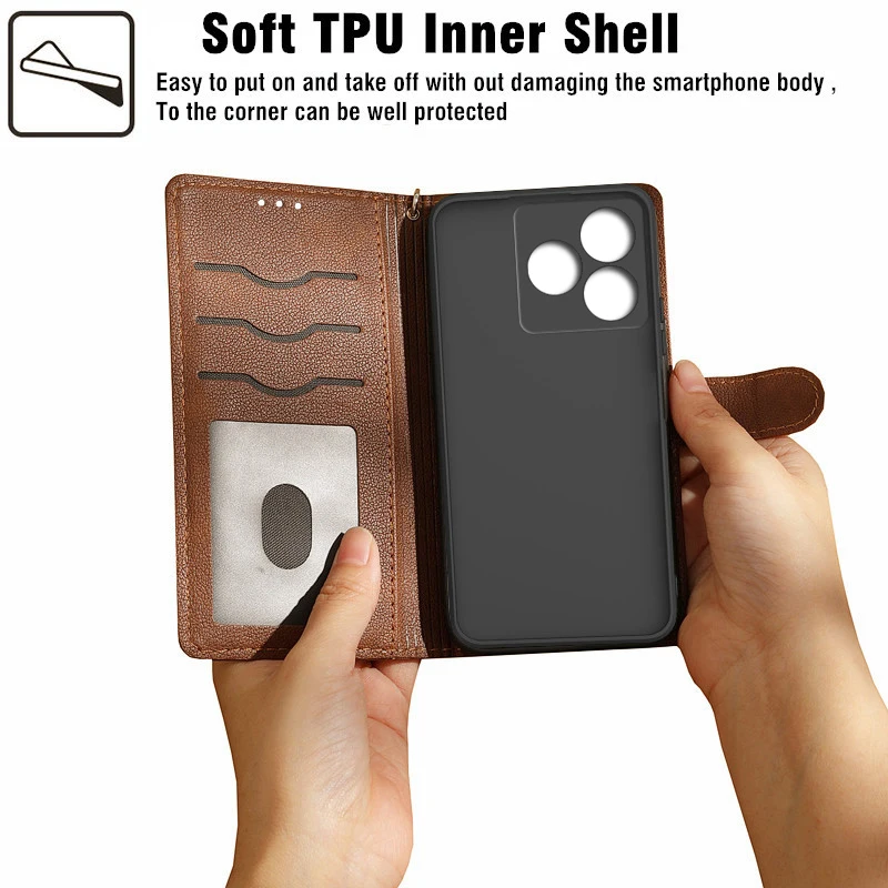 Premium Wallet Flip Case - Stylish Protective Cover in Elegant Black
