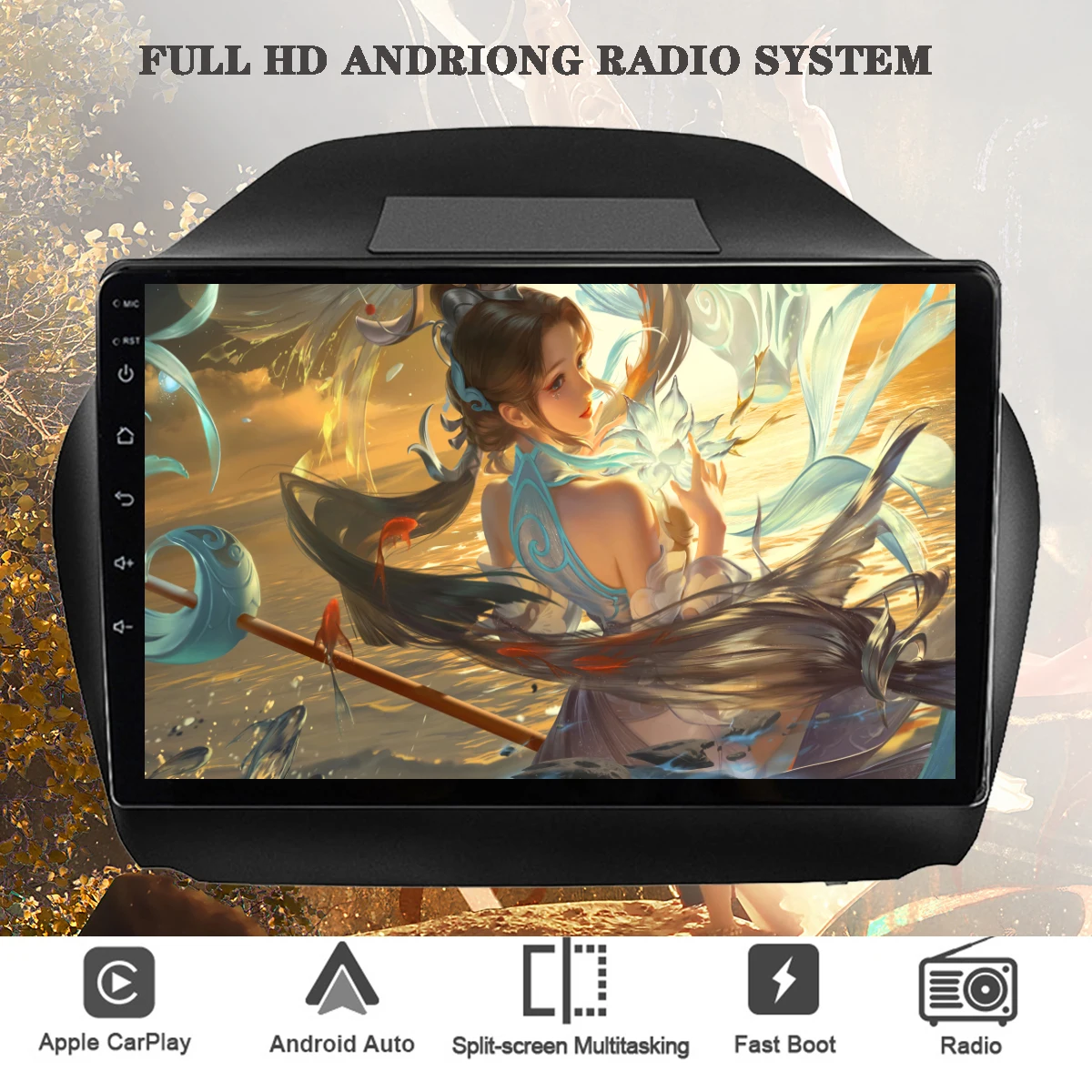 

Автомагнитола 10,1 дюйма IPS автомобильный DVD видео аудио стерео A/V магнитофон GPS 4G Lte Wi-Fi для Hyundai IX35 Tucson 2009 2011 2013 2015