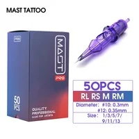 Mast Tattoo PRO Mixed Size RL/RS/RM/M Sterilized Cartridge Needles Permanent  for Tattoo Machine Supply 0.3mm/0.35mm 50pcs/Box 1