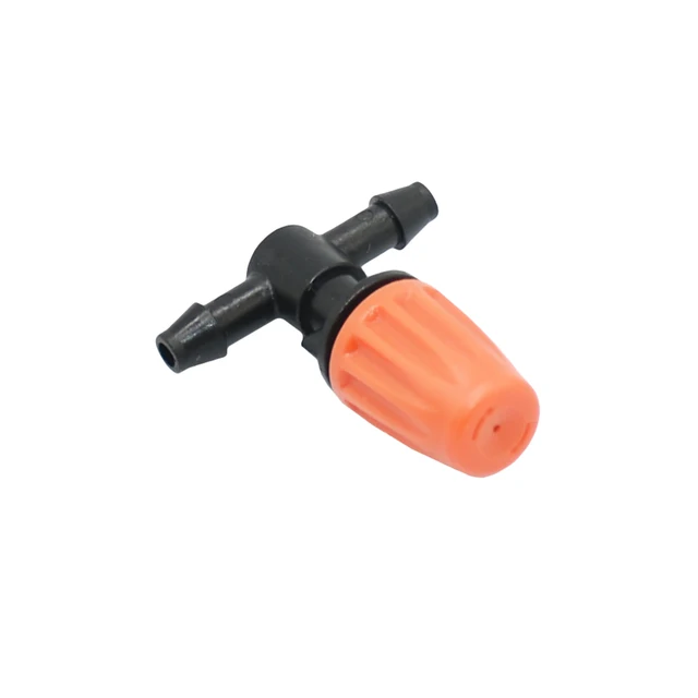 10 Darabos Mikro Csepegtető Öntözés Hibás Fúvóka Narancssárga Szürke Kerti Spray Hűtő Sprinkler 1/4 Póló Barb Csatlakozó - Image 5