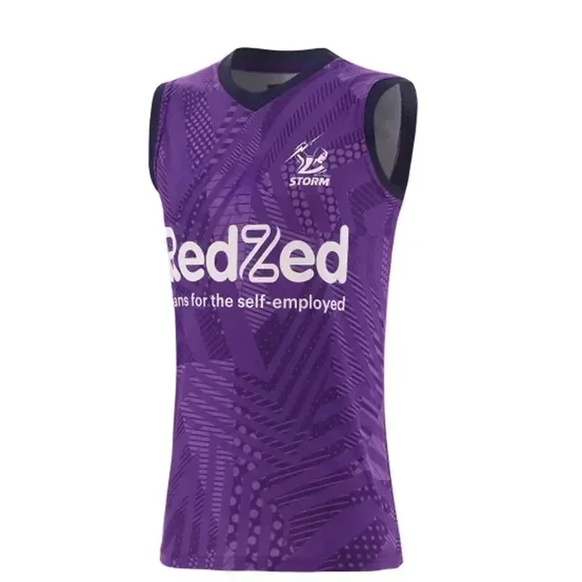 thumbnail image 1 of Camiseta de rugby de local/visitante/entrenamiento/sin mangas Melbourne Storm 2024 - Talla para hombre: S-XXXL (nombre y número personalizados impresos), 1 of 5