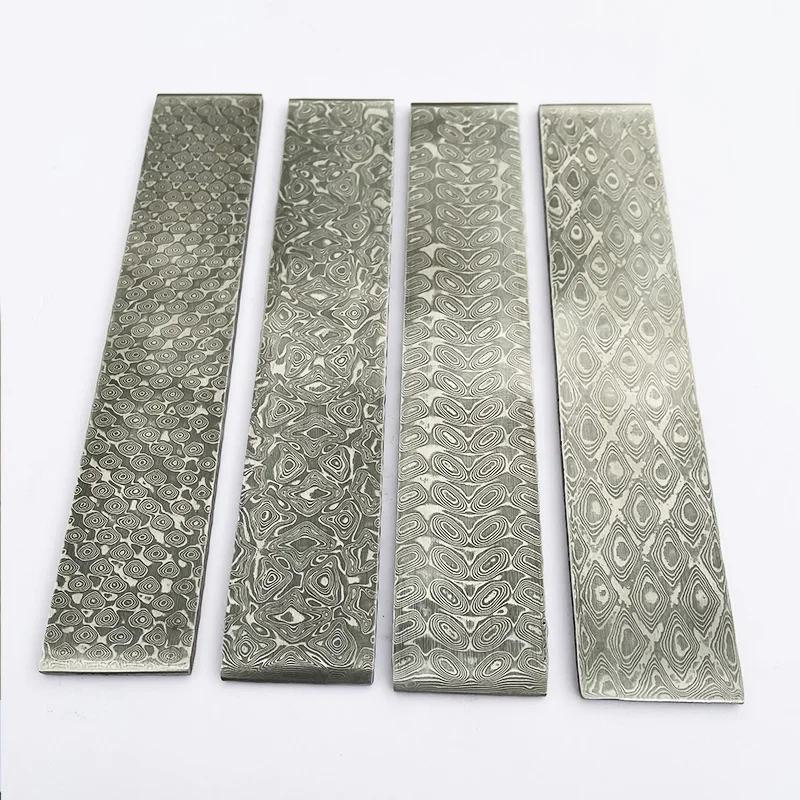 New Pattern VG10 Sandwich Damascus Steel for DIY Exquisite Knife Making Stainless Steel Knife Blade Blank Has Been HeatTreatment 4