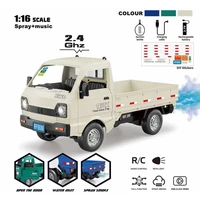 2.4GHz 1/16 4WD RTR RC simulation micro card truck model with lighting remote control car adult children toy gift 1