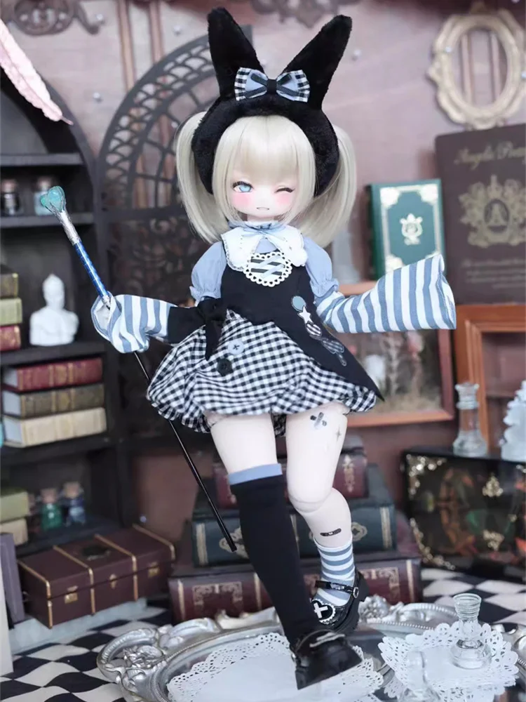 New Arrival BJD Doll Clothes For 1/4 Doll Accessories MSD MDD Skirt Socks Headwear Doll Dress Up Gift Diy Clothes