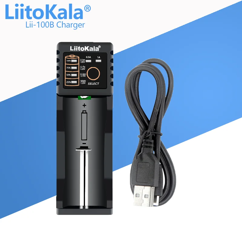 Battery Charger For 18650 18350 26650 16340 RCR123 14500 3.7V 1.2V Ni-MH Ni-Cd 2A USB