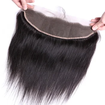 Chiusura dei capelli umani Frontale in pizzo 13x4 Trasparente Pre pizzicato Parte libera da orecchio a orecchio Frontale in pizzo Solo chiudipri grezzi al 100% Capelli umani