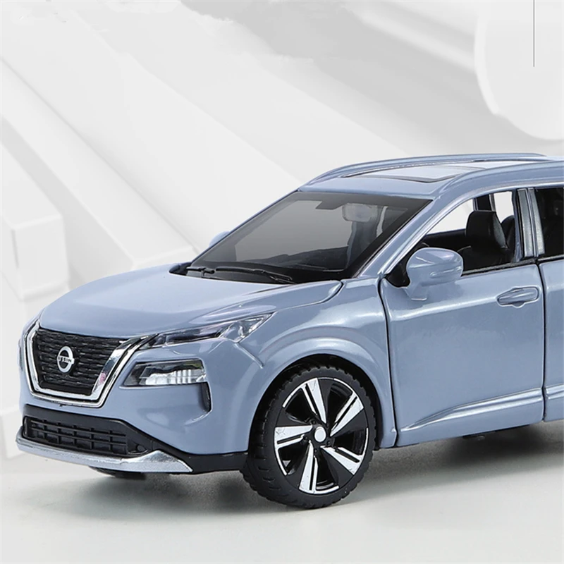 1:32 Nissan X-TRAIL SUV Alloy Car Model Diecast Metal Toy Off-road Vehicles Car Model Simulation Sound and Light Childrens Gifts 2