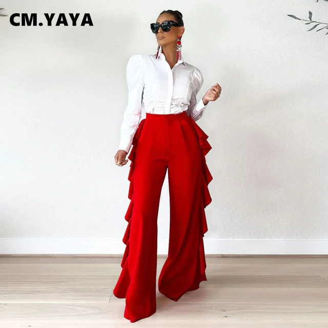 How to make a PALAZZO PANT with SIDE RUFFLES 