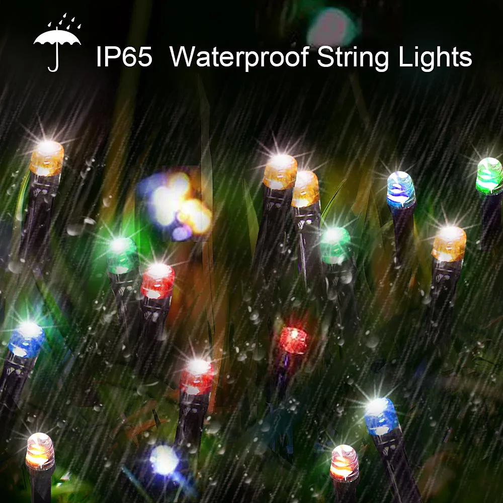 200 Led Solar Garland String Fairy Lights Outdoor 22M Solar Powered Lamp for Garden Decoration 3 Mode Holiday Xmas Wedding Party