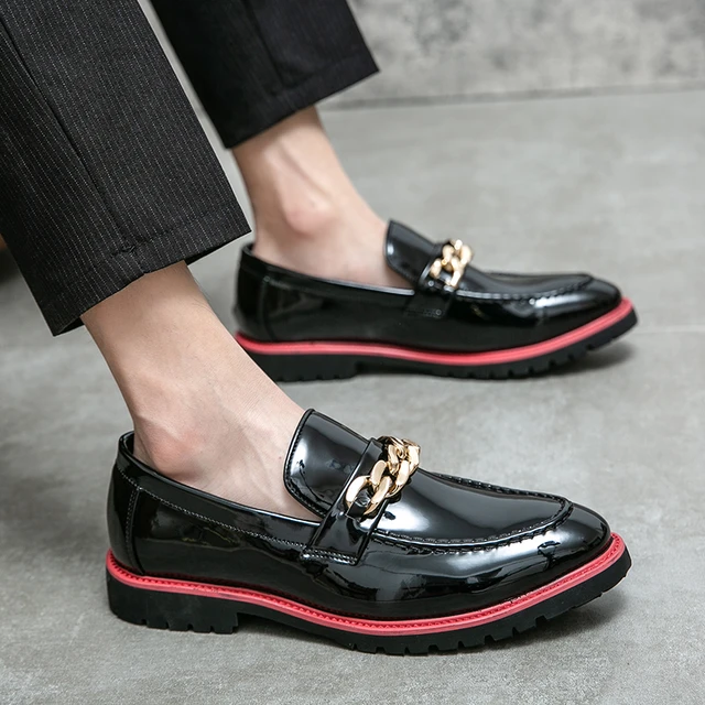 mens black loafer dress shoes