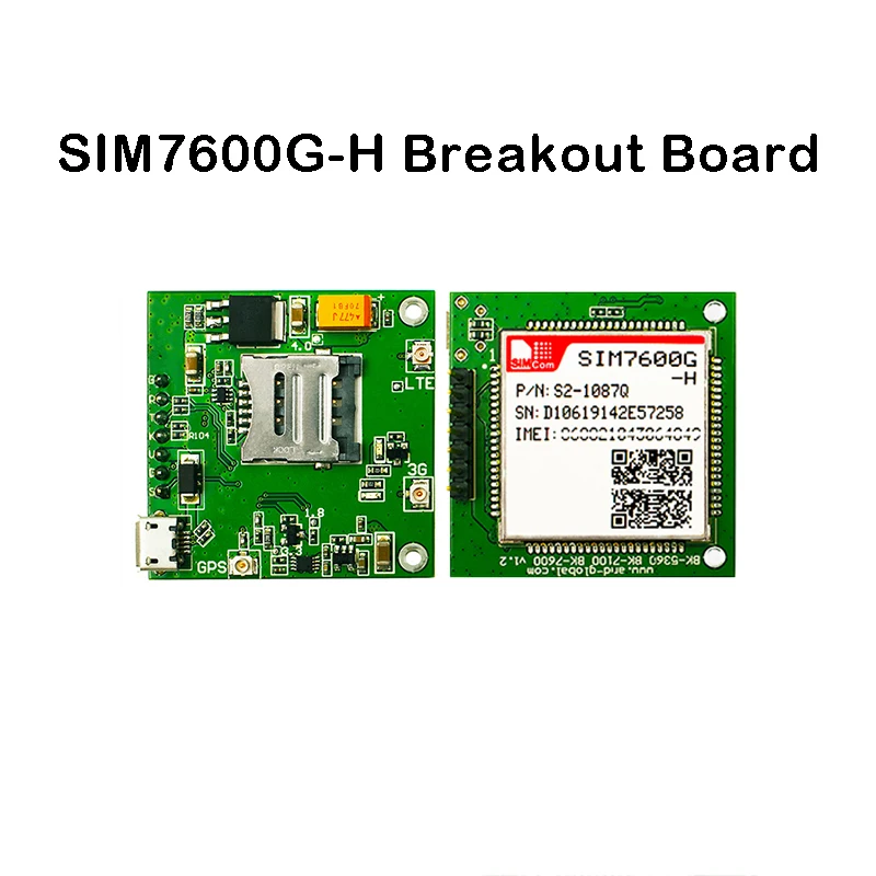 

SIMCOM SIM7600G-H Breakout board LTE-FDD B1/B2/B3/B4/B5/B7/B8/B12/B13/B18/B19/B20/B25/B26/B28/B66 LTE-TDD B34/B38/B39/B40/B41