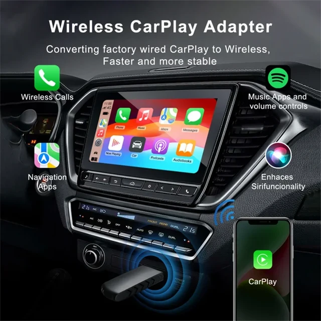 Car Mini AI Box for Apple Carplay Wireless Adapter Car OEM Wired CarPlay To Wireless  CarPlay USB Dongle Plug and Play Playaibox - AliExpress