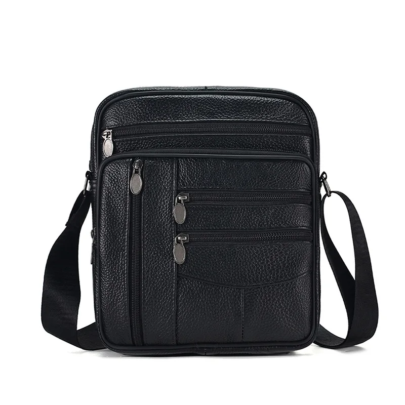 Vintage Leather Men's Crossbody Bag Large Capacity Single Shoulder Bag