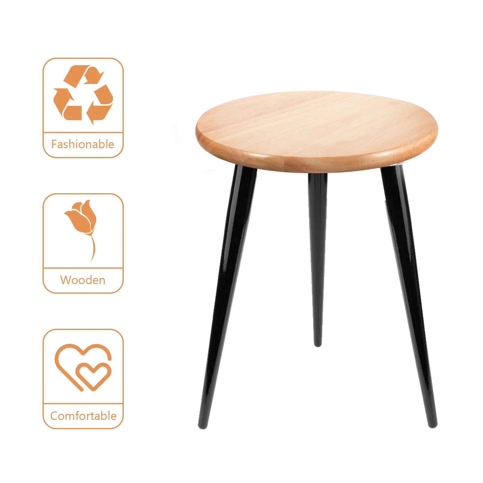 

Round Stool Seat Replacement Wooden Stool Cover Canteen Stool Wood Surface for Canteen