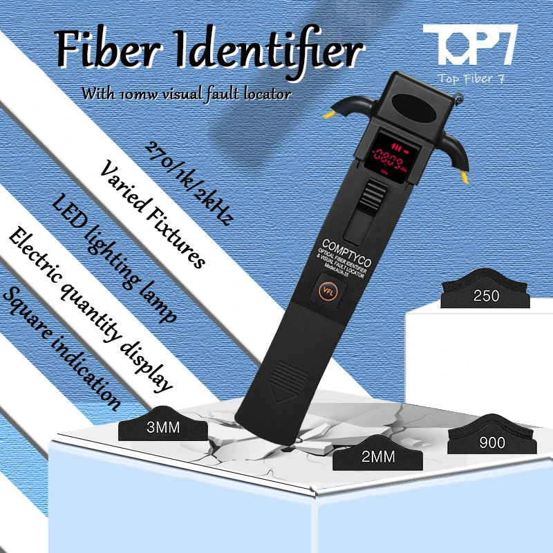 

COMPTYCO AUA-35 Optical Fiber Identifier + VFL + LED light, OFI Live Fiber Identifier Detector Identificador de Fibra Optica