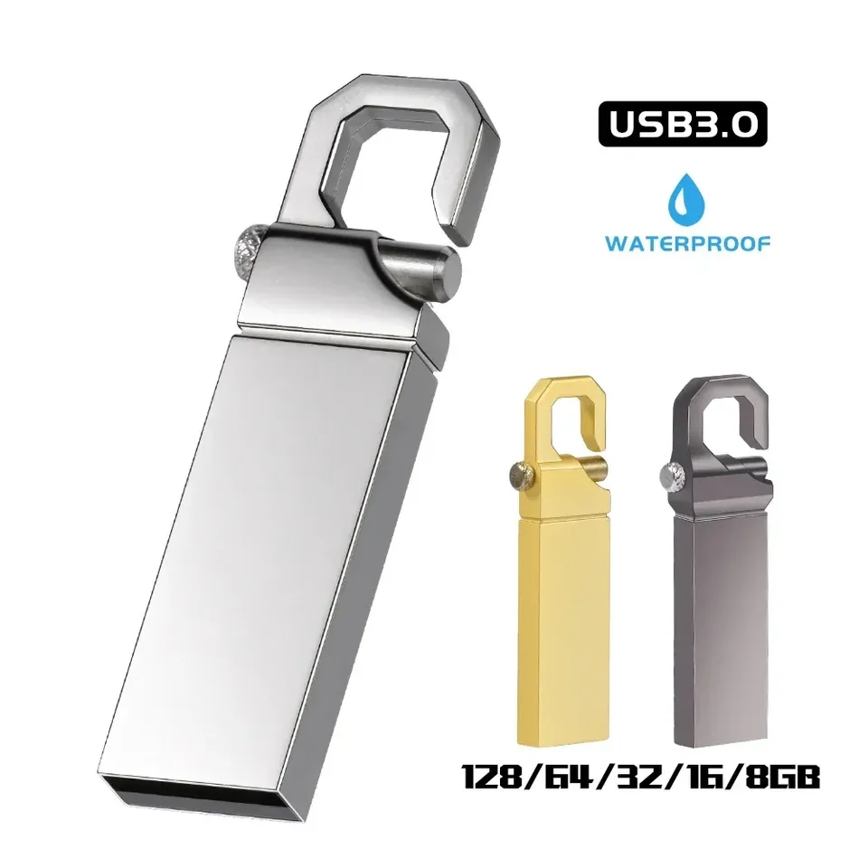 USB 3.0 Flash Drive 128GB Memoria USB Memory Stick Pen Drive U Disk Metal Key Thumb USB Drive for PC Laptop 32GB/64GB