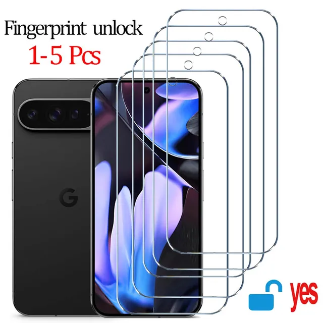 Verre de déverrouillage d'empreintes digitales pour Pixel 9 Pro 8A 7 6A 7A 8 Pro Protection d'écran Pixel 9 Pro XL Verre trempé pour Google Pixel 9 screen protector 1
