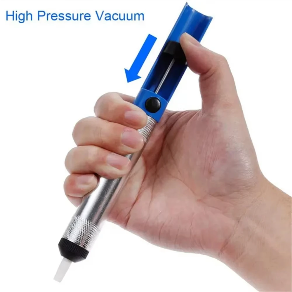 Pompe à dessouder manuelle en aluminium 190mm - Bleu 2 pièces