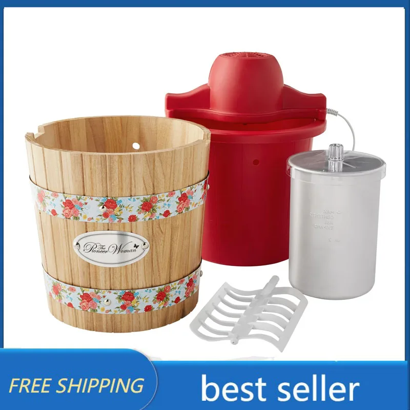 

The Pioneer Woman 4 Quart Ice Cream Maker, Sweet Rose