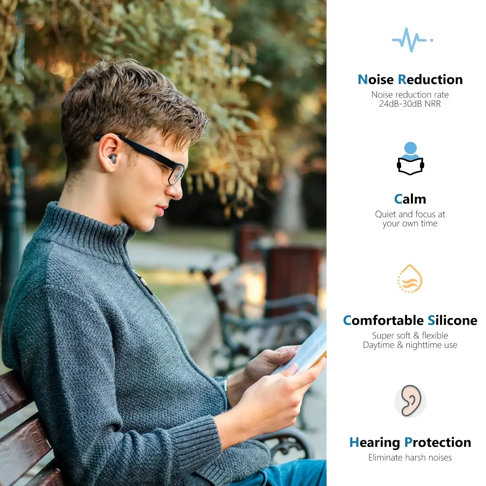 Silicone Ear Plugs For Sleeping NoiseCancelling Reusable Hearing Protection For Concerts Travel SwimmingStudyWork NoiseReduction