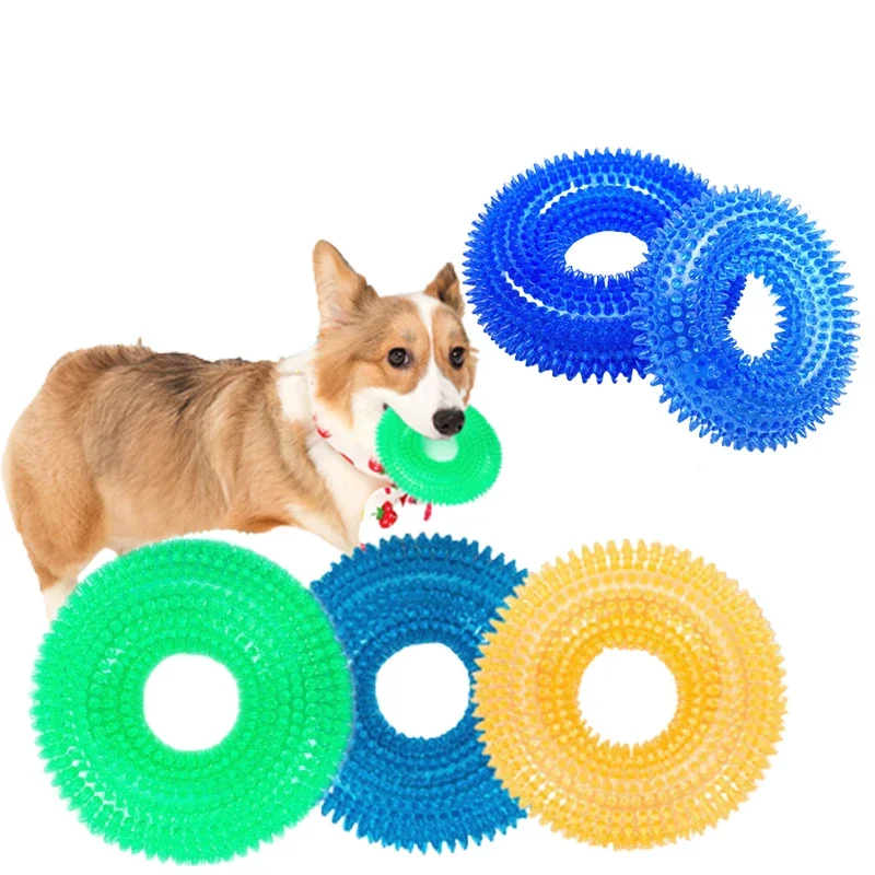 Pet Toys Dog Toys Dog Toy Ball Dog Chew Toy Dog Toy Dog Teeth Cleaning Toy Durable Dog Chew Toys Rubber Squeaker Aggressive Teeth Cleaning Non Toxic TPR Dog Toys Molar Bite Rubber Chew Ball Accessories
