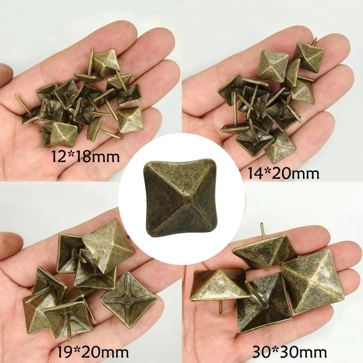 

10x Upholstery Nails Tacks Studs Furniture Pins with Square Nailhead