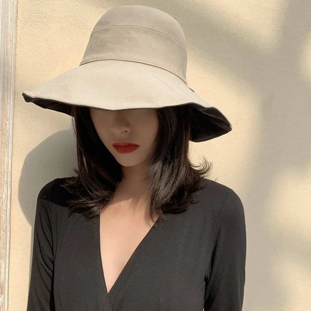

Unisex Sun Hat Summer Women Fashion Double Side Bucket Hat 2022 New Foldable Panama Hat Men Outdoor Anti-Uv Fisherman Basin Cap