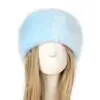 Winter Women Hat Solid Color Faux Fur Hat Thickened Turban Wide Hat For Skiing 5