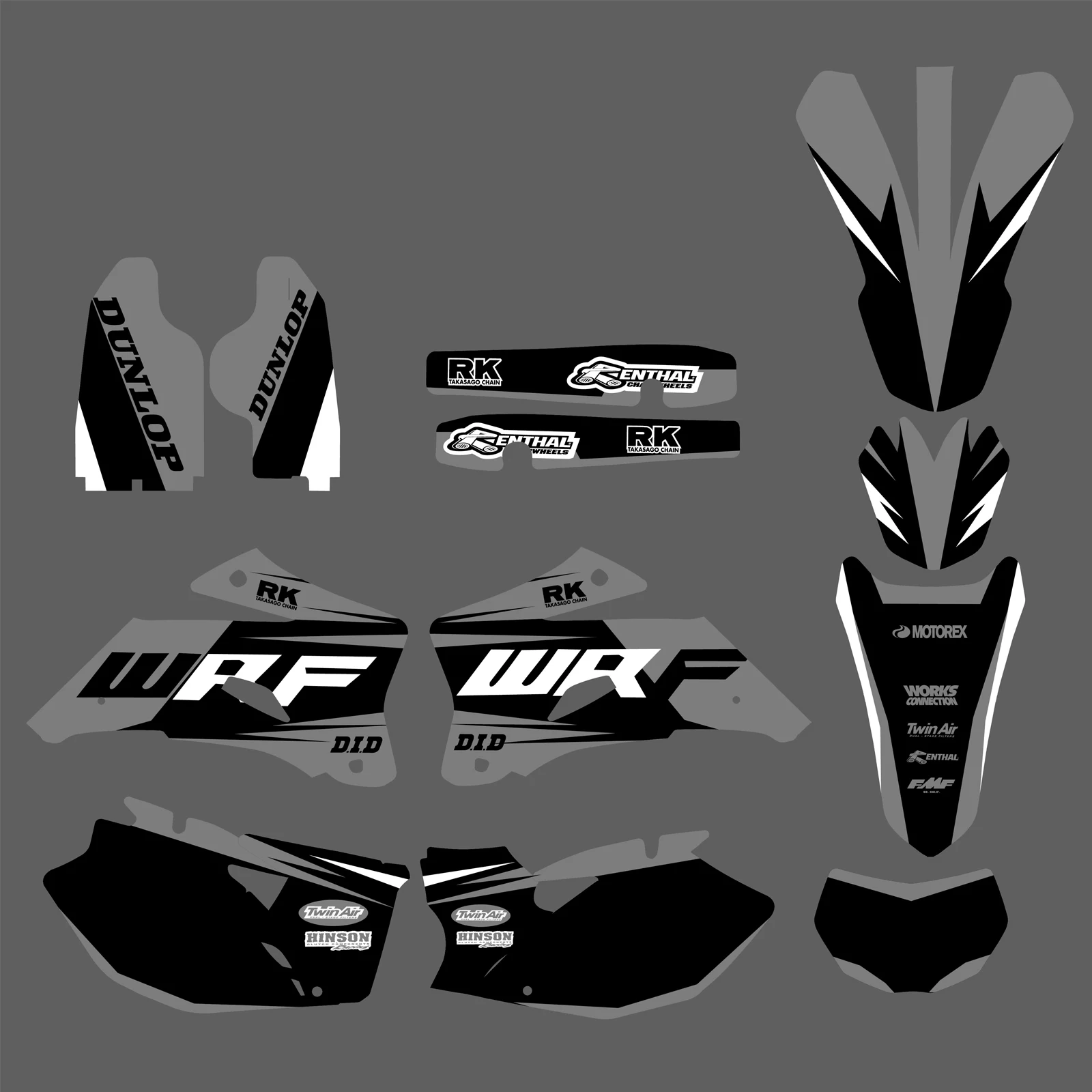 For Yamaha WR450F 2007-2011 WR250F 2007 08-13 Motorcycle Fairing Graphics Background Decal Sticker WRF250 WRF450 WR 250F 450F