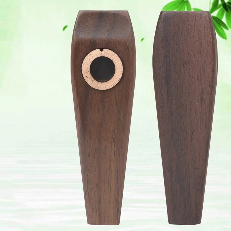 Professional Wooden Kazoos Flutes Diaphragm Mouth Kazoos Wooden Pallets Companion For Guitar And Other Instrument