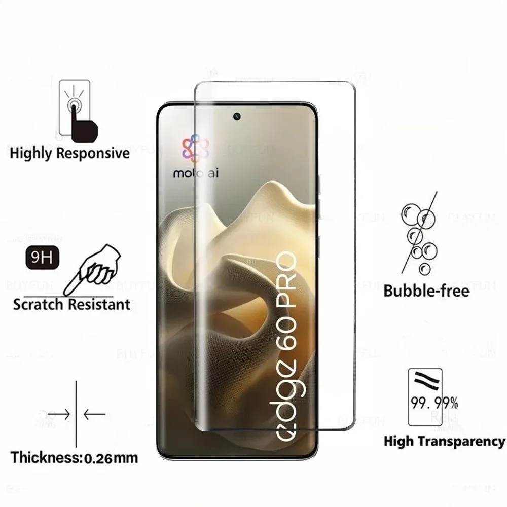 4-in-1 9D Curved Full Cover Tempered Glass Screen Protector with Lens Film