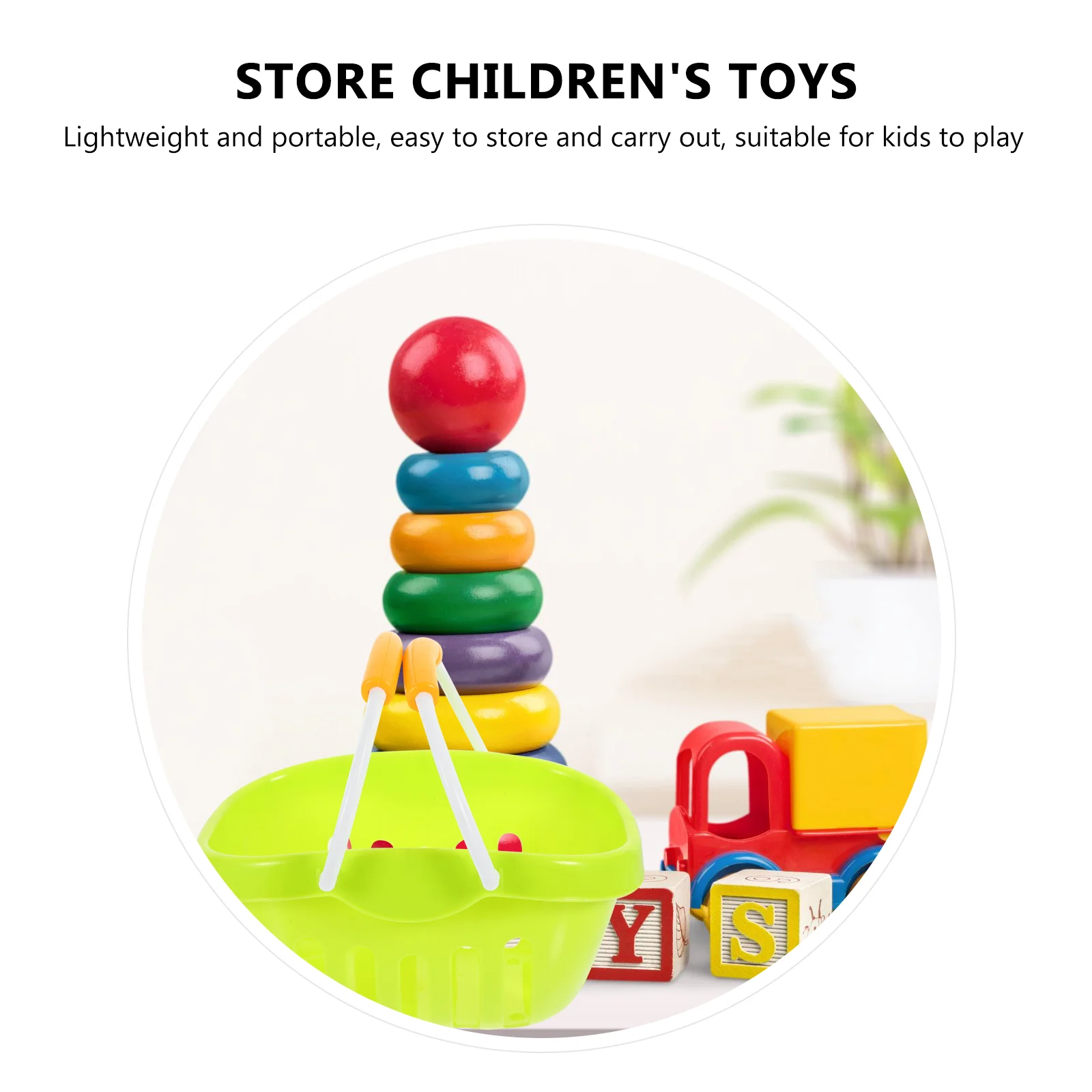 2 Pcs Simulated Basket Toy Simulation Toys Education Kids Cart Role-playing Child 2