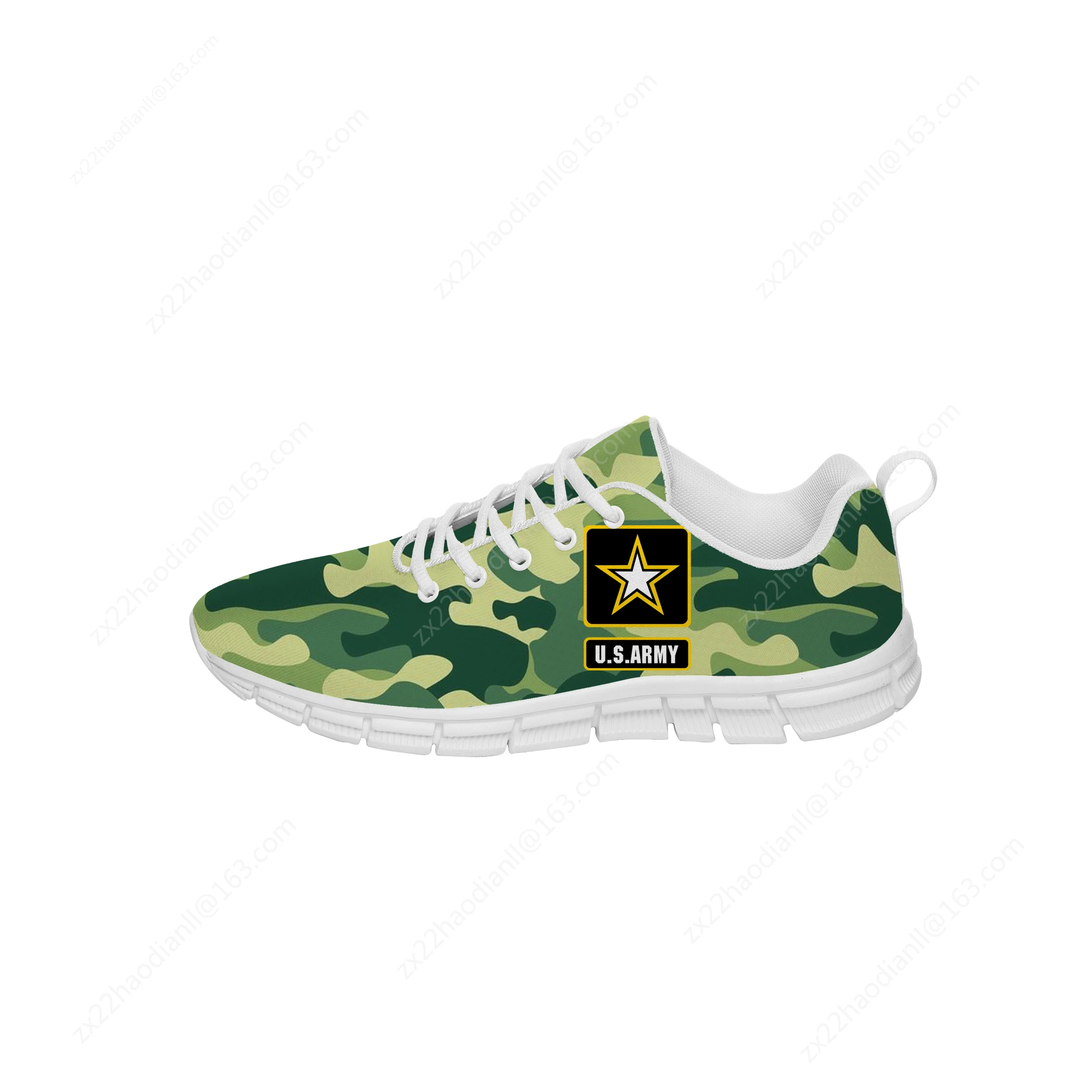 US Army Sneakers Mens Womens Teenager Casual Shoes Canvas Running Cloth Shoes 3D Printed Breathable Lightweight shoe