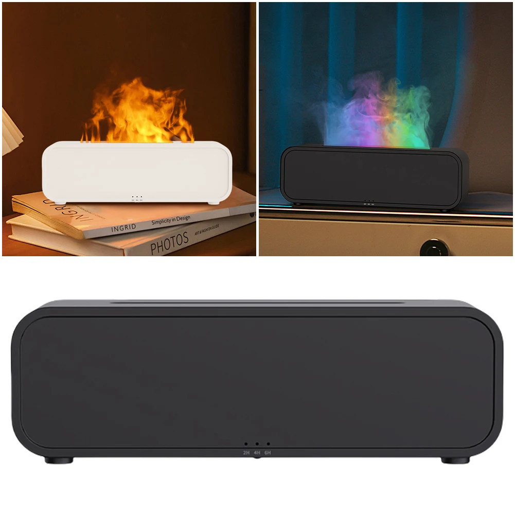Colorful Flame Essential Oil Diffuser Rainbow Flame Air Humidifier Cool Mist Humidifier for Bedroom Home Office Yoga Meditation