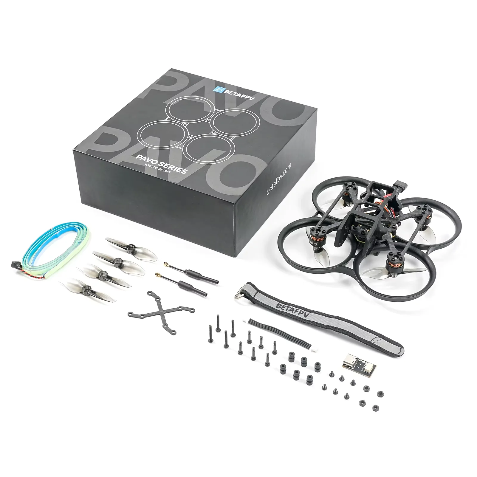 Détail des hélices du Cinewhoop CineLog 35, conçu pour la course et le cinéma.