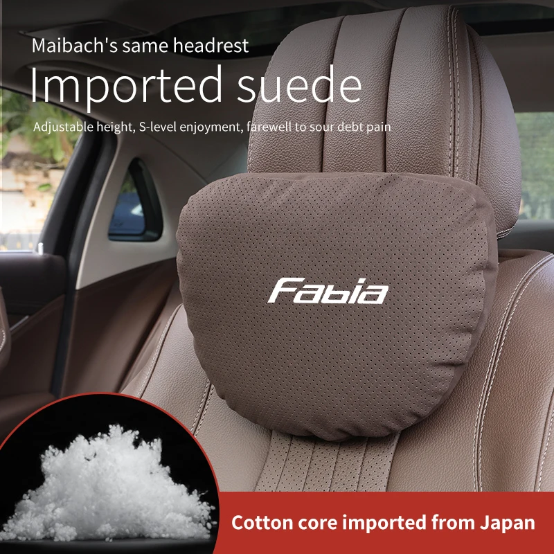 

Car Interior 5-Color Selectable Headrest For Skoda Fabia Auto Headrest Neck Support Lumbar Cushion Soft Neck Pillow Accessories
