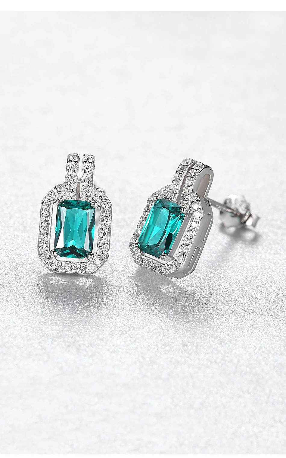 Boucle d'oreille à tige en argent Sterling en forme de bouteille pour femmes, pierres précieuses vertes, accessoires de mariée fins de mariage_voghion.com