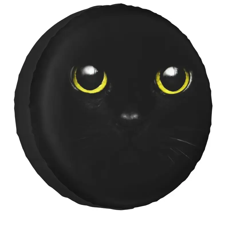CuteBlackCatTireCover4WD4x4TrailerSpareWheelProtector