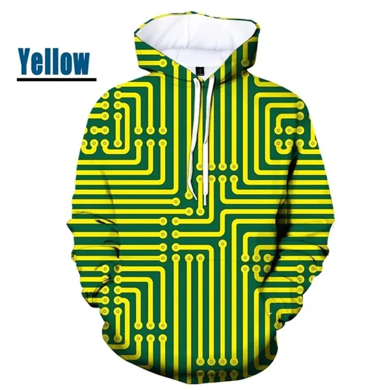 thumbnail image 1 of Sudadera con capucha para hombre y mujer, con estampado completo de circuito, cuello redondo, informal, de talla grande, para otoño e invierno, 1 of 5