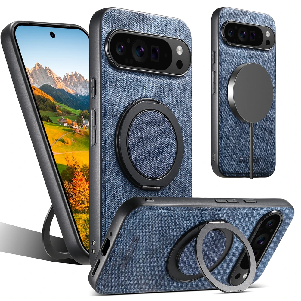Magnetic Magsafe Phone Case with Ring Bracket and Bumper Shell