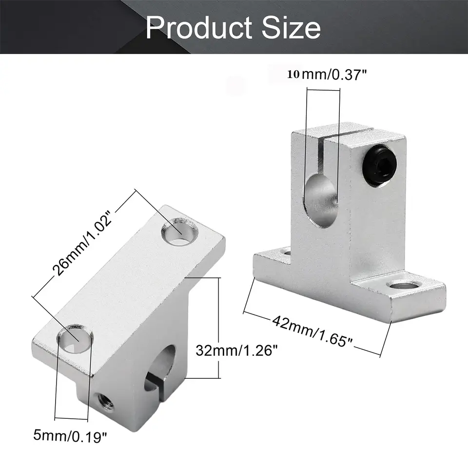 2/4pcs Sk8 Sk10 Sk12 Sk16 Sk20 Sk25 Sk30 8mm Linear Bearing Rail Shaft Support Xyz Table Cnc Router Sh8a 3d Printer Part image 7