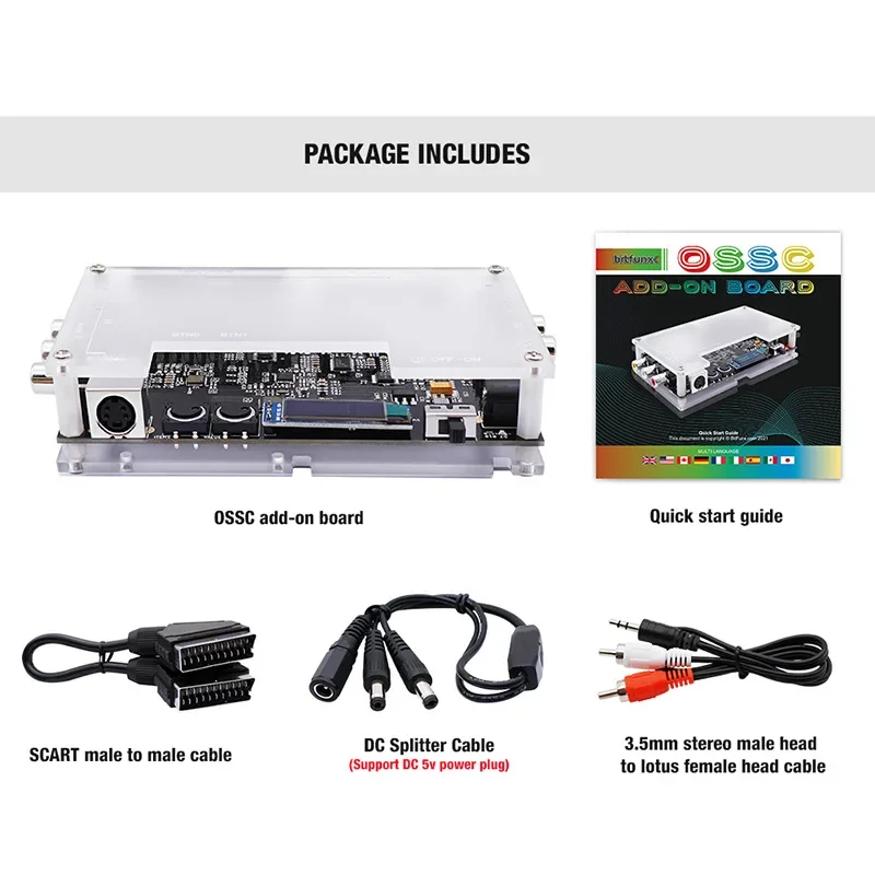 

OSSC Add-On Board With Composite And S-Video Input Linedouble And Smoothing Mode For NTSC PAL Retro Game Consoles