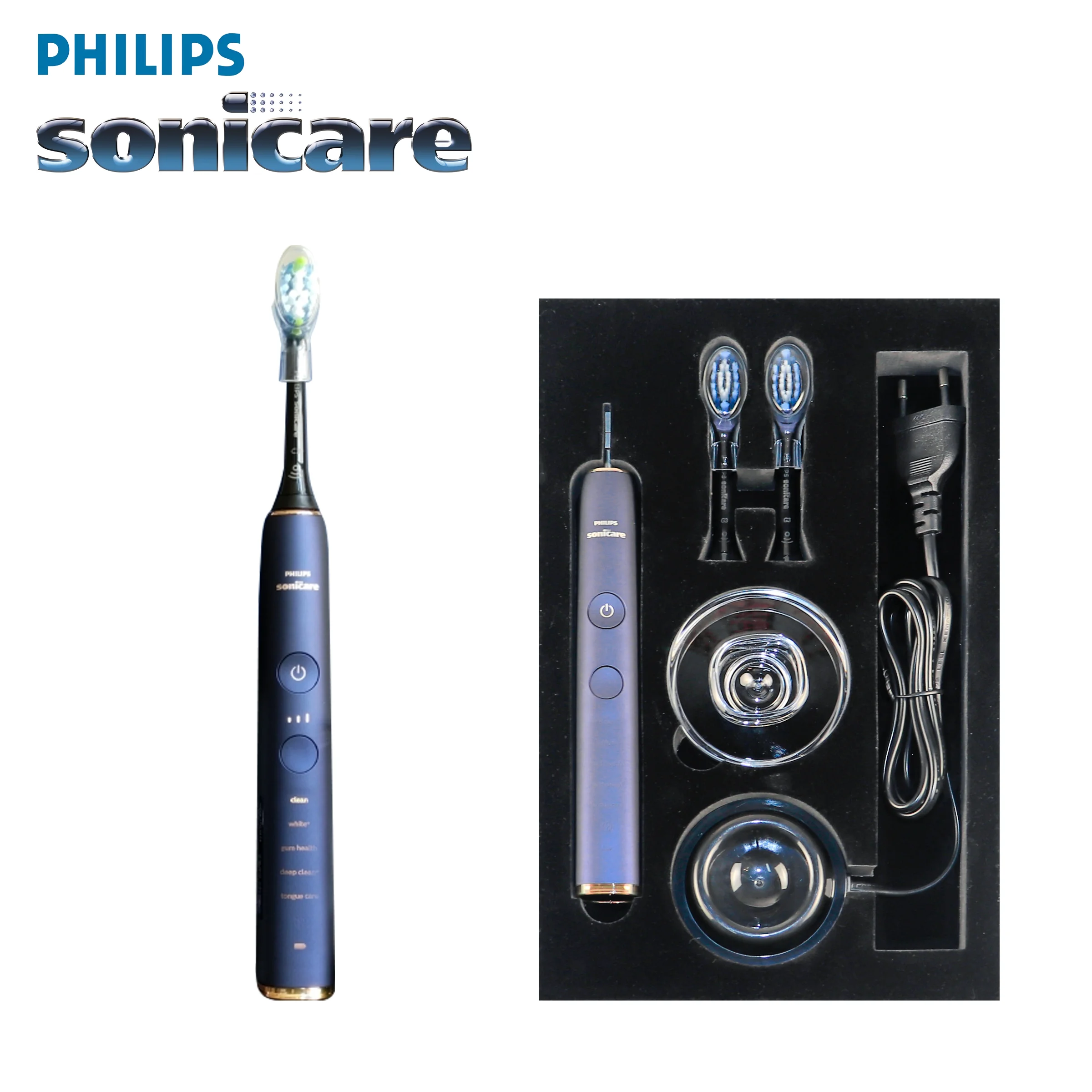 Philips Sonicare Diamondclean Hx9903 Spazzolino Elettrico Ricaricabile Philips Testine Di Ricambio G3 Adulto Blu Spedizione Gratuita