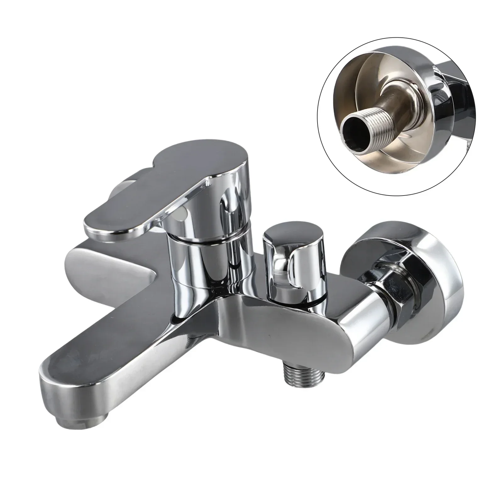 Shower Faucet Bathroom Triple Shower Faucet Hot And Cold Water Bath Mixer Bathtub Tap Brass Side Opening Shower Bathroom Access