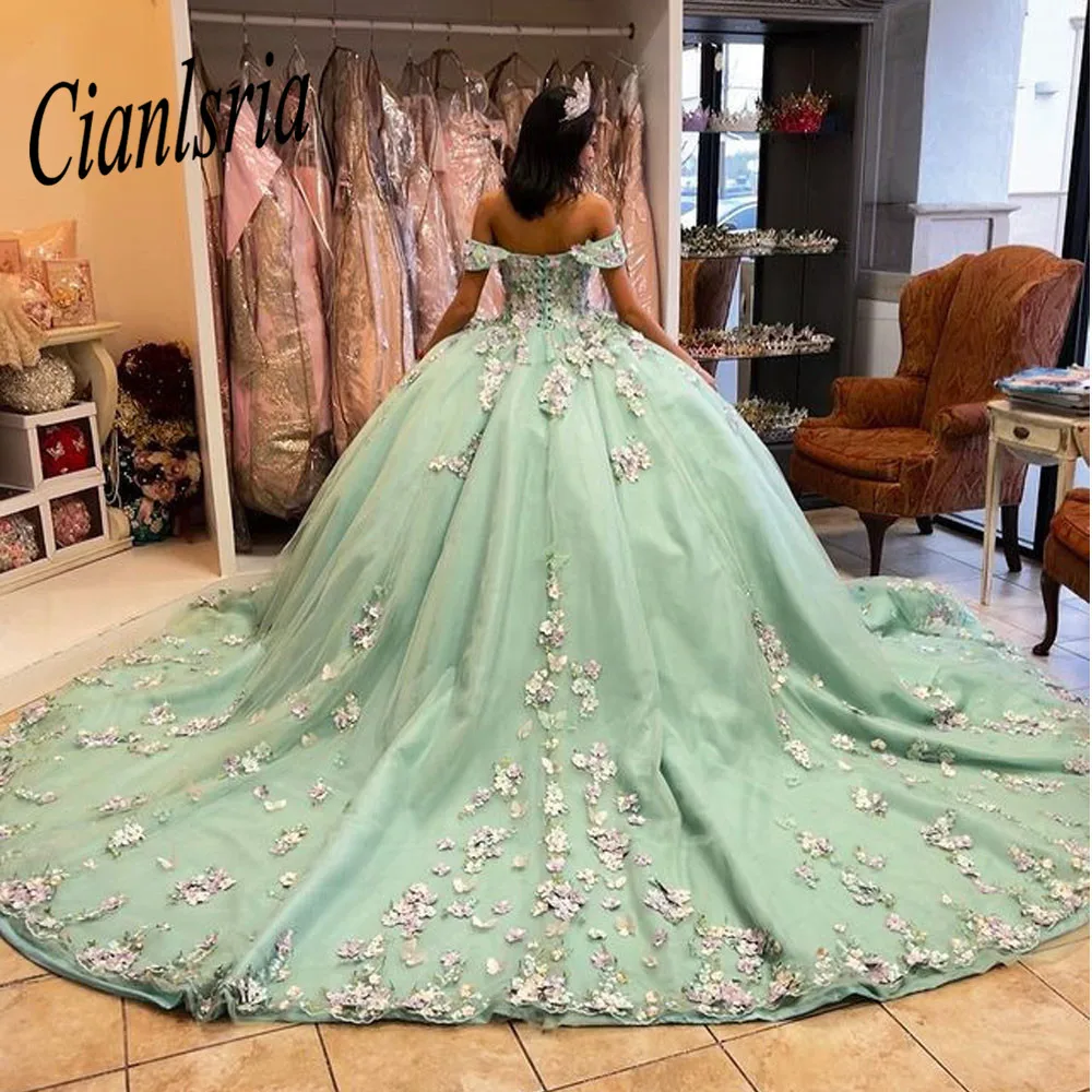 

Ball Gown Quinceanera Dresses Off Shoulder Beaded Appliques Sequins Sweet 16 Dress Vestidos De 15 años 2023