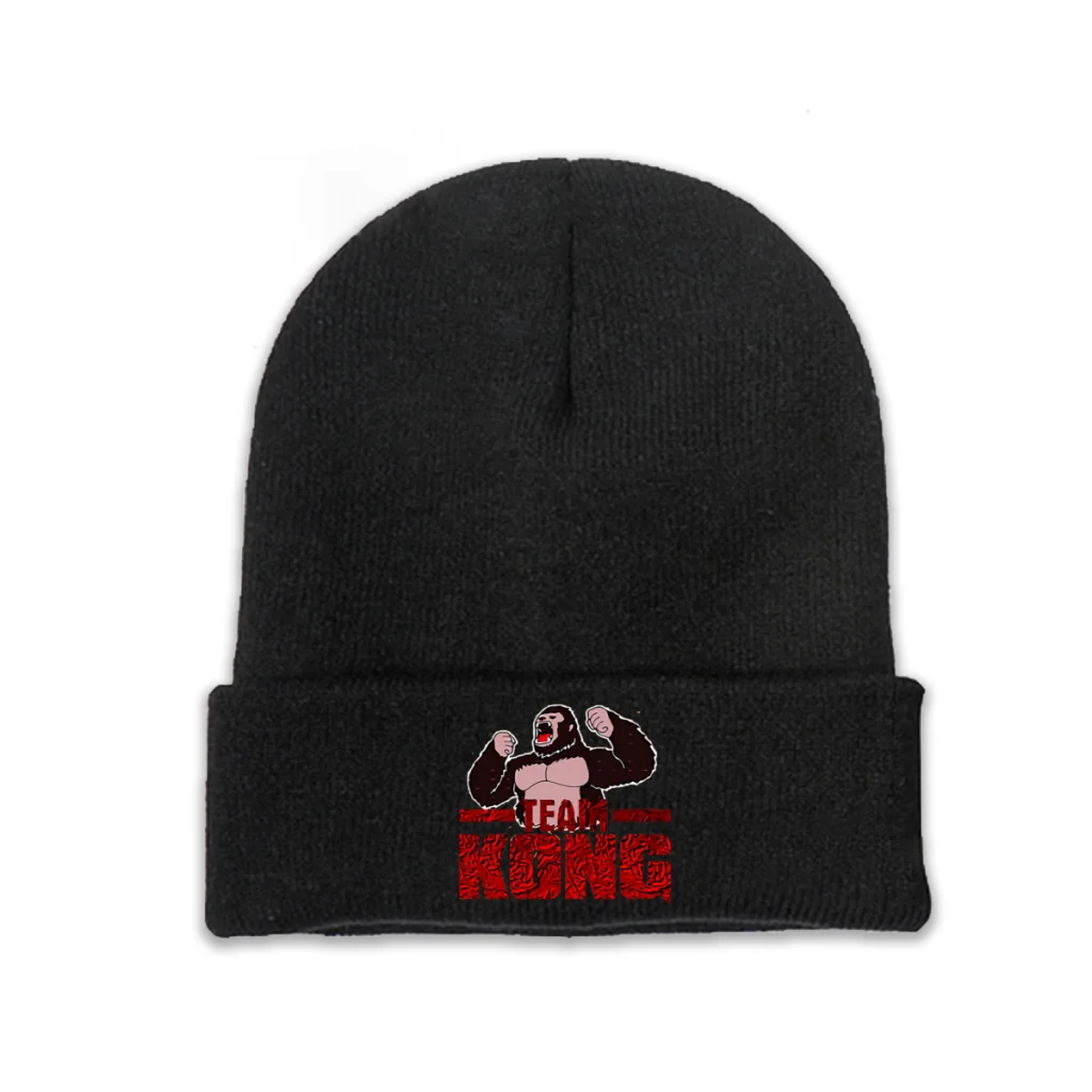 

King Kong Jack Movie Skullies Beanies Caps Chest Pounding Knitted Winter Warm Bonnet Hats Unisex Ski Cap