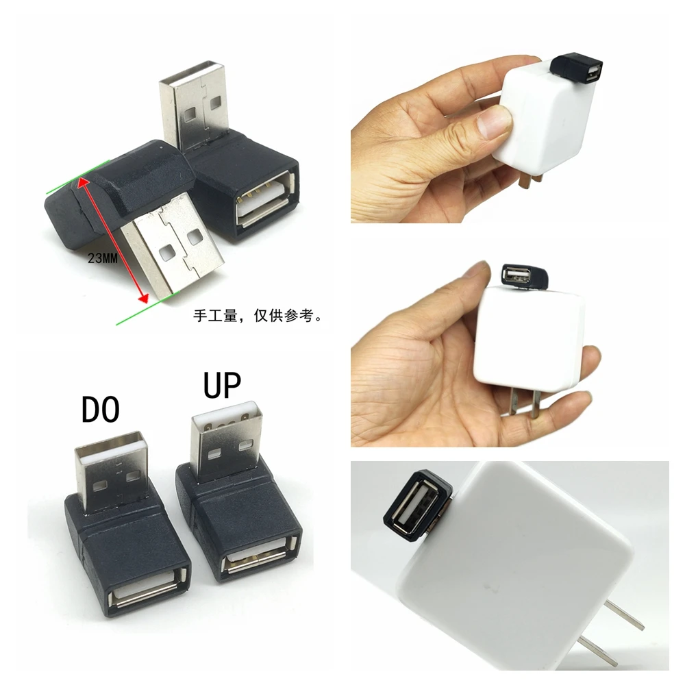 

Links/rechts/unten/oben winkel 90 grad USB 2,0 3.0 A Männlich Weiblich Adapter Connecter für Laptop PC haltbarkeit und Stabile L