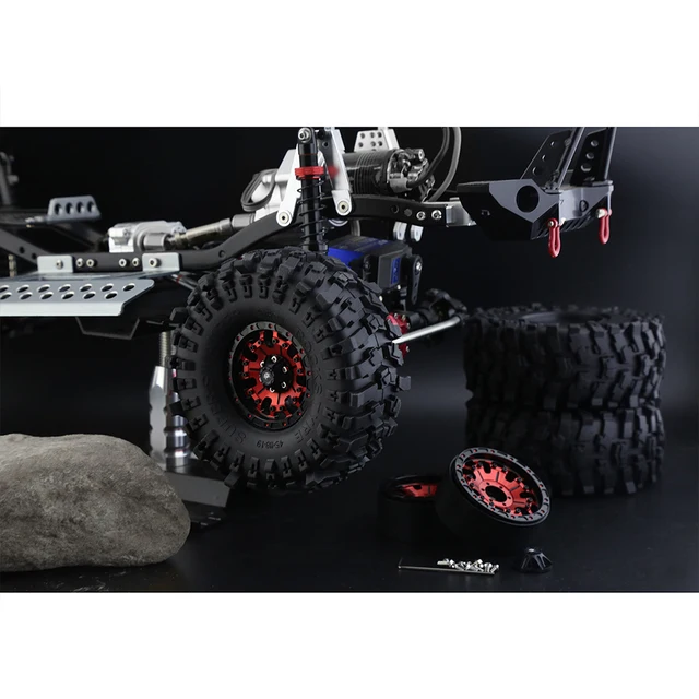 Compatible With Traxxas 1/10 RCクローラーカー 4個 93mm メタル 1.9