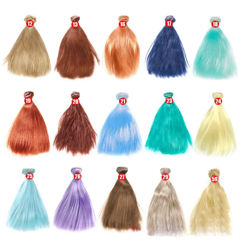 Doll Wigs Toy Wigs Doll Accessories Milk Silk Synthetic Hair For BJD Wig DIY 1PCS 15CM